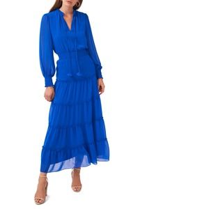 1. State | Dresses | State Tie Neck Long Sleeve Tiered Maxi Dress Womens  Size Medium | Poshmark